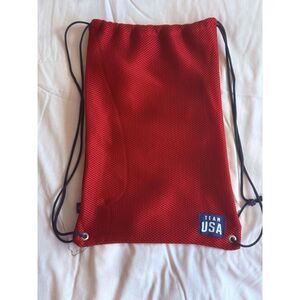 Red Team USA Mesh Drawstring Bag Gym Sports Travel Carryall